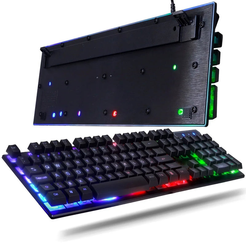 Kit Super Gamer - Teclado e Mouse Usb, Rgb Iluminado para jogos em PC